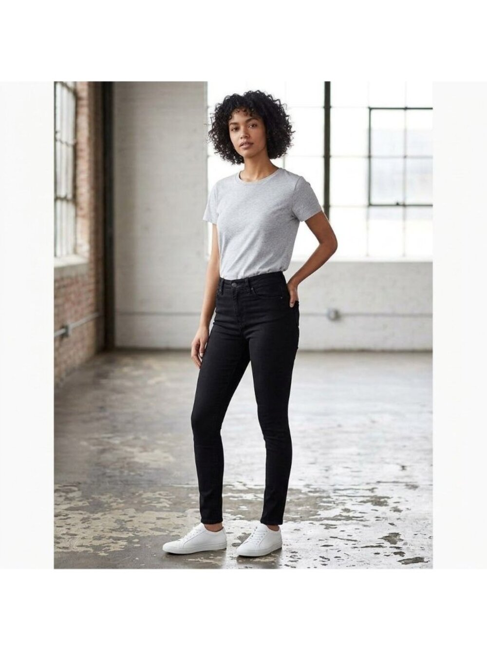 Zara Basic Z1975 Womens Black Skinny Jeans Size 4 With Stretch Fabric Made In Tu